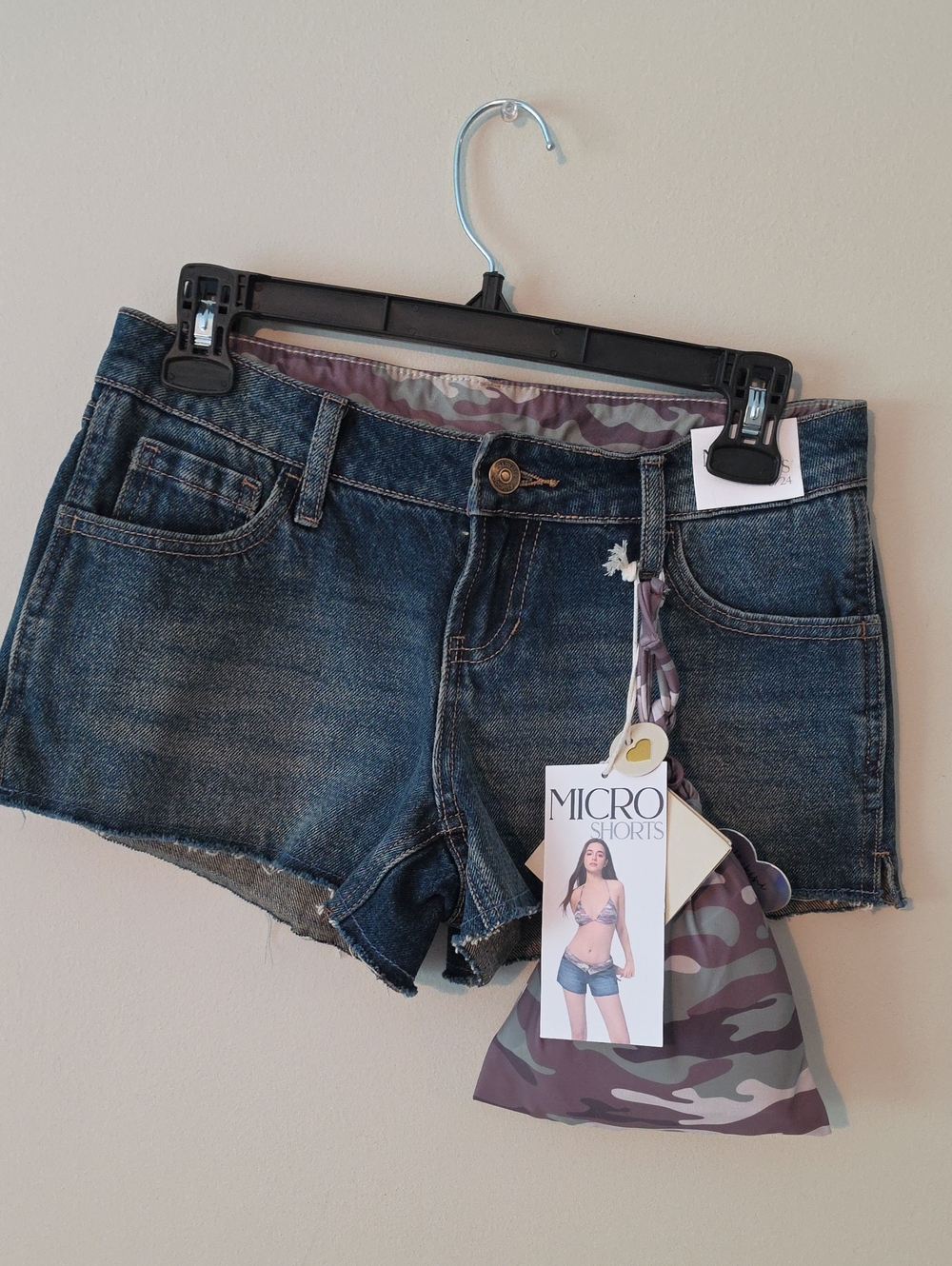 Micro Women’s Denim - Dark Blue Short And Bikini Set Brand New
